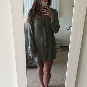 Cotton olive Cecilia tunic